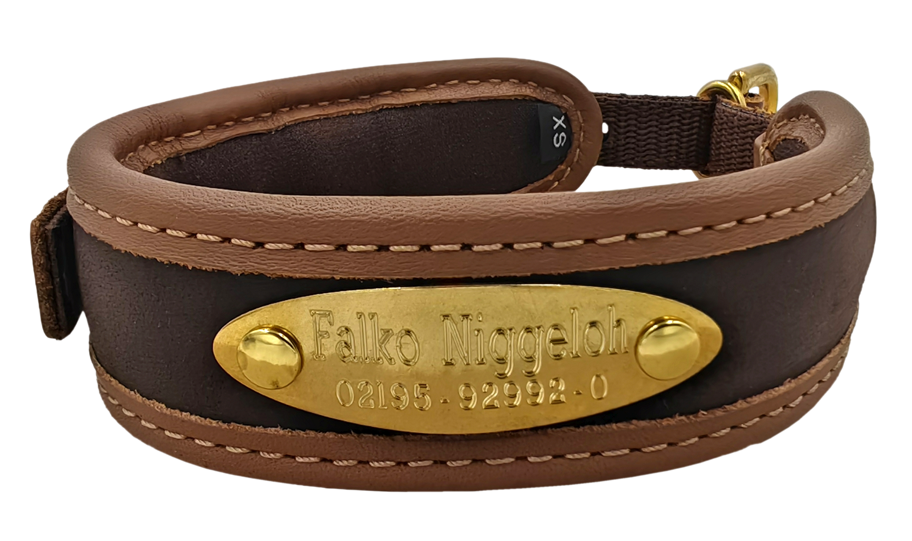 Niggeloh Luxe Halsband van Buffelleer & Neopreen Individueel