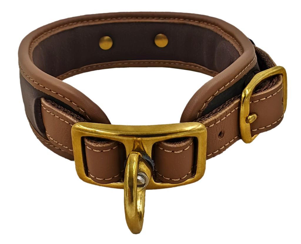 Niggeloh Luxe Halsband van Buffelleer & Neopreen Individueel