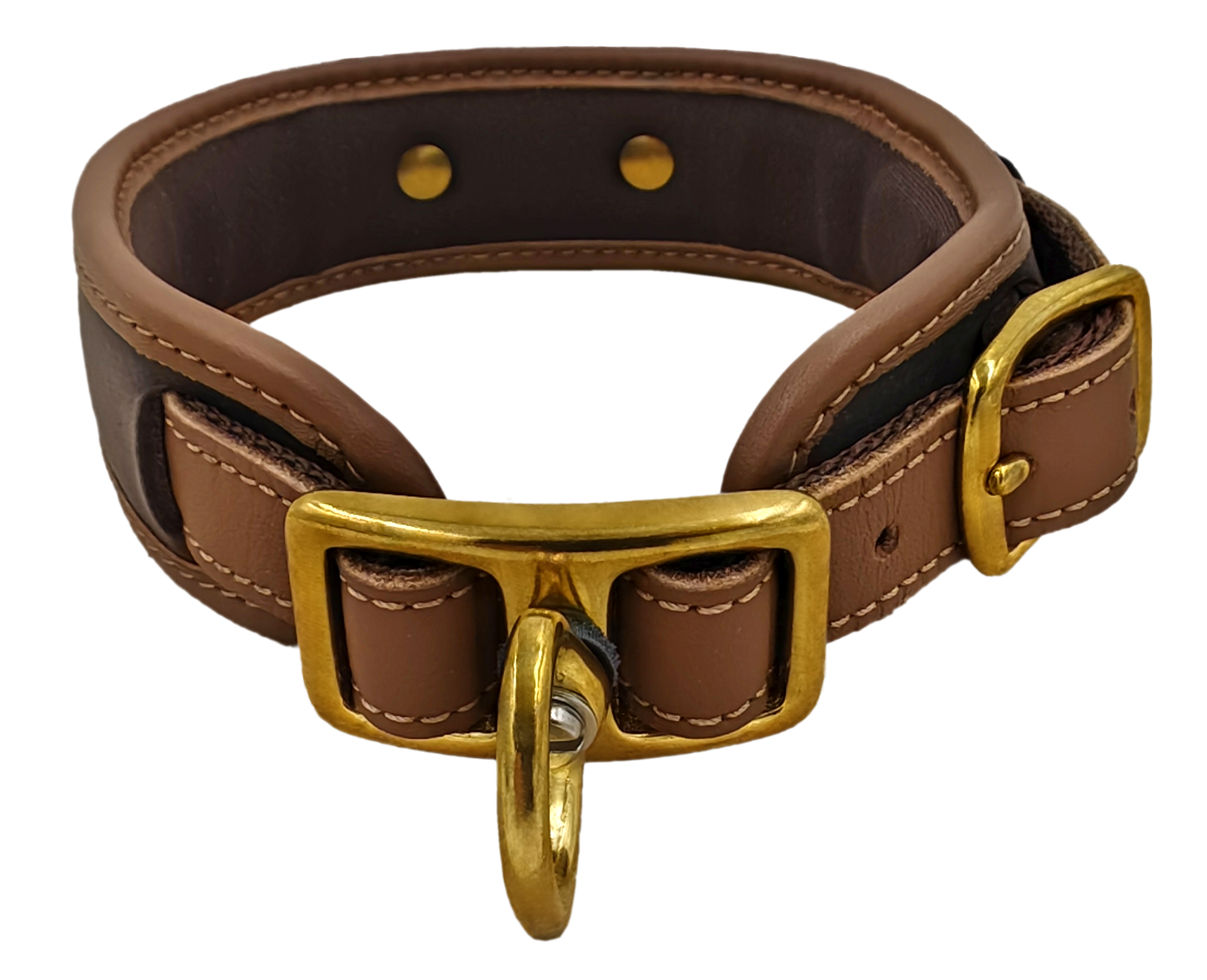 Niggeloh Luxe Halsband van Buffelleer & Neopreen Individueel