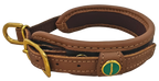 Niggeloh Leren Halsband buffelleer neopreen maat XS – robuust en comfortabel