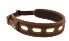 Niggeloh LICHTBLICK Leren Halsband – reflecterende elementen detail maat M