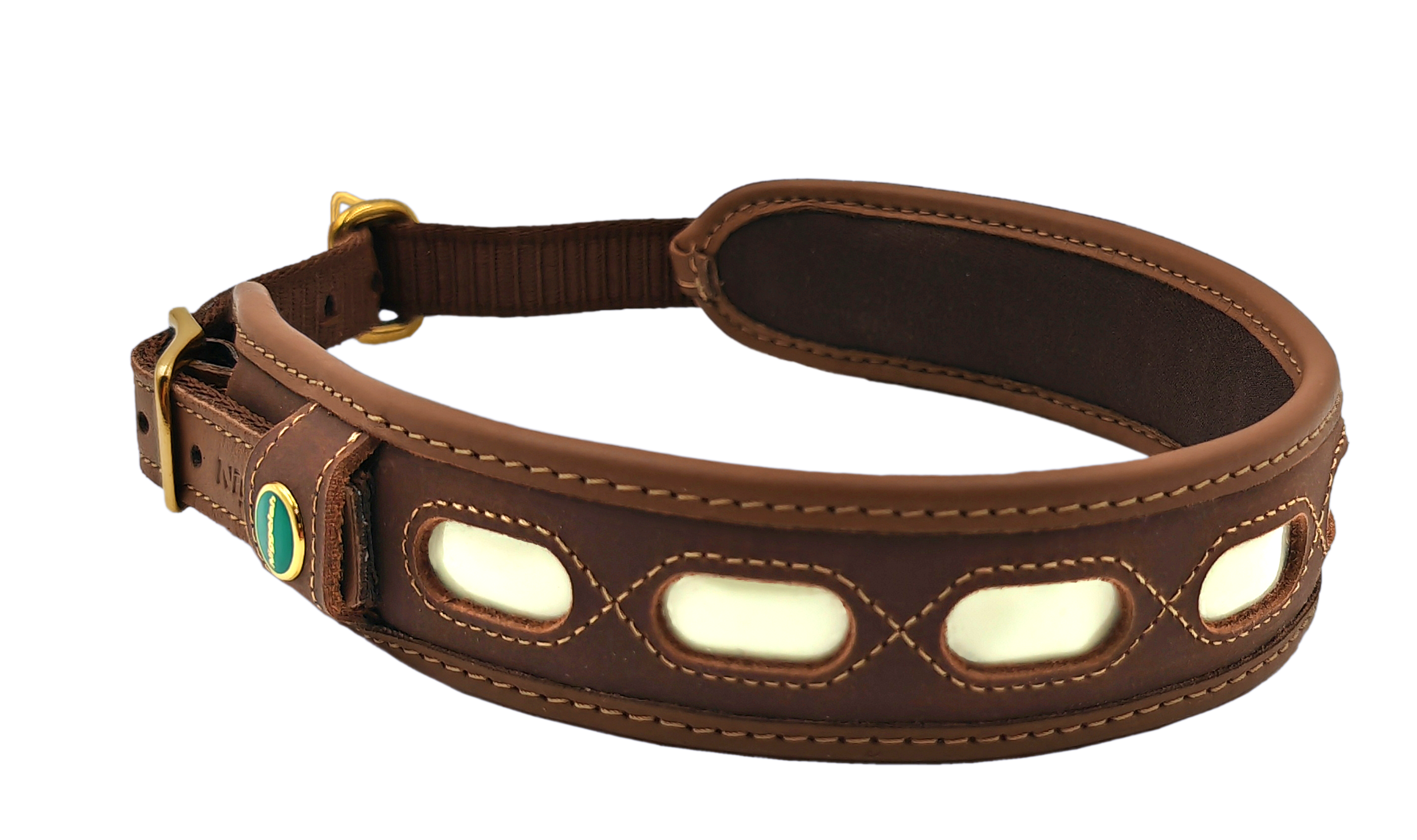 Niggeloh Lichtgevende/ Lichtblick Leren Halsband