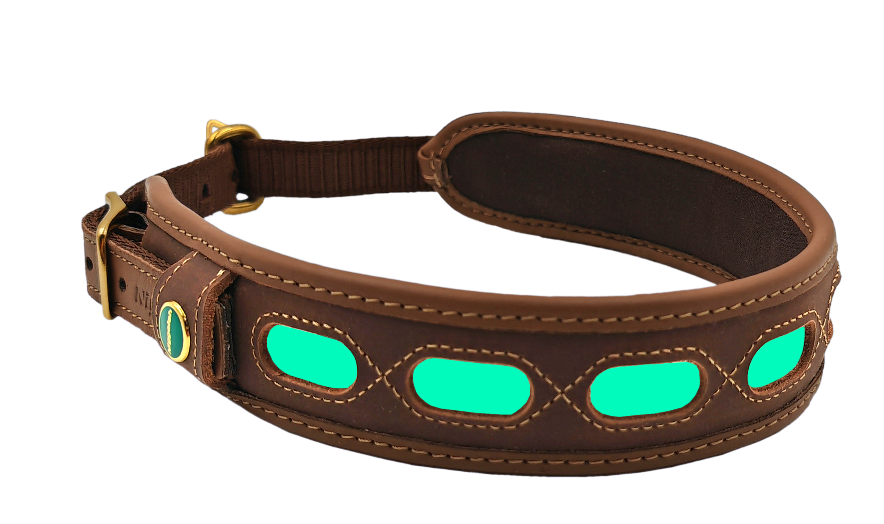 Niggeloh Lichtgevende/ Lichtblick Leren Halsband