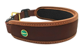 Niggeloh Fashion Leer halsband bruin maat S – leren halsband met premium afwerking