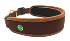 Niggeloh Fashion Leer halsband bruin maat S – leren halsband met premium afwerking