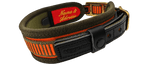Niggeloh Collar de Luxe oranje-olijf – maat S aan de hond