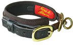 Niggeloh Collar de Luxe bruine leren halsband – premium kwaliteit voor de actieve hond